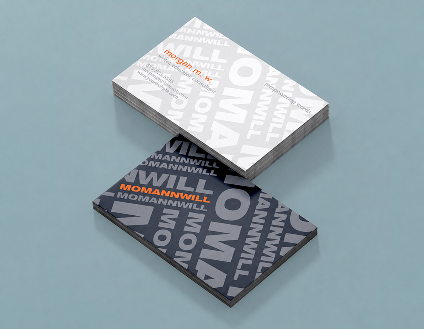 Front and back business card designs